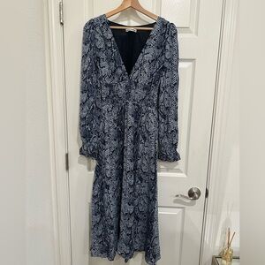 Reformation Long Snake Print Dress